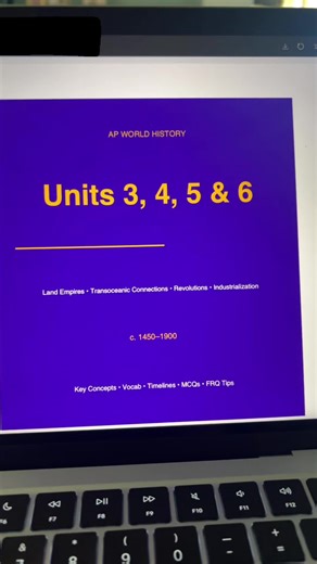AP World Units 3-6 in one video 📚 comment world and I’ll send you the link directly. 👇#apworldhistory #AP #studytok #learnontiktok #apexams