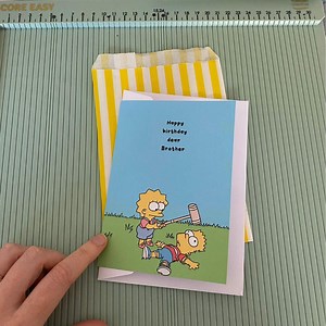 Happy Birthday Brother Simpson's Card/lisa and Bart Simpson's Card for Brother - Etsy UK