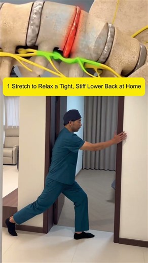 Feeling tight or stiff in your lower back? Try this simple at-home stretch to relax and loosen up.