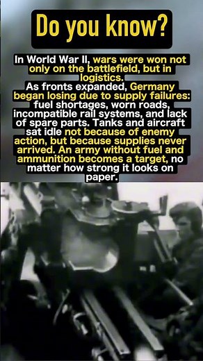 🚚 How Logistics Decided the War | WW2 Fact