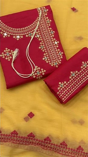 Anghrakha Style Gala Dori Mirror Computer Embroidered Work With Daman #handmade #sindhiculturalwork