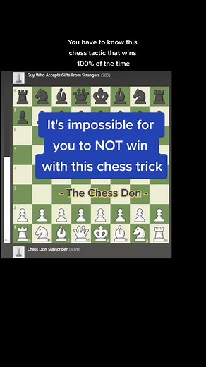 It's impossible for you to NOT win with this chess trick called the Greek Gift Sacrifice #greekgiftsacrifice #chesstok #chesstrick #chesstrap #chessrap