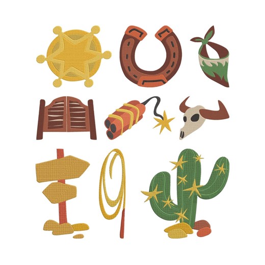 Western Cowboy Embroidery Design, Sheriff Badge Machine Embroidery, Wild West Instant Download - Etsy