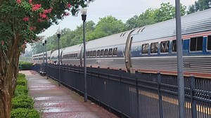 Amtrak 20 at Spartanburg about 5 hours late. NS loco leading. | Hub City Railroad Museum