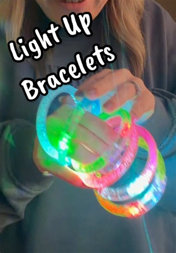 Forget boring Halloween candy! 👻🎃 These LED light-up bracelets come in a 24 pack and are SO fun for trick-or-treaters! Definitely going to be the cool house this year! 😂✨ #HalloweenFinds #TrickOrTreat #HalloweenGoodies #HalloweenParty #LightUpBracelets