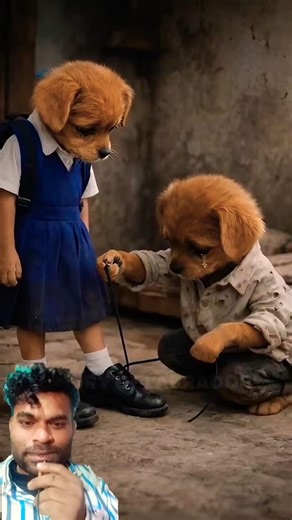 when the poor brother was his sister do hard wark#pets #viral #shortvideo #tending #puppy