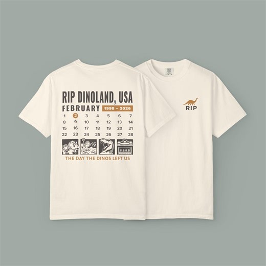 RIP Dinoland USA T-shirt, Vintage Theme Park Tribute - Etsy