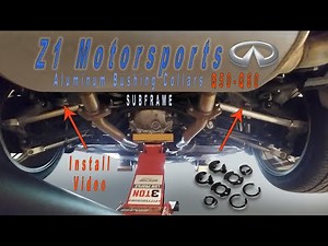 Z1 Motorsports/ Infiniti Q50 & Q60/ subframe bushing collars ((Complete install video))