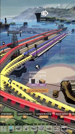 Train Path signals in Satisfactory #tipsandtricks #tutorial #train #satisfactory #building