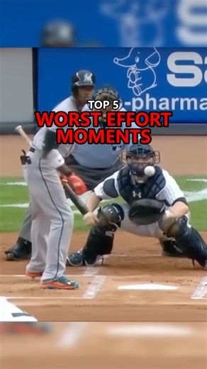 Top 5 Worst Effort Moments in MLB History! 😬⚾ #mlb #mlbhighlights #shorts