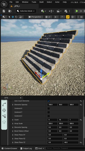 Quick procedural stairs inside Unreal Engine