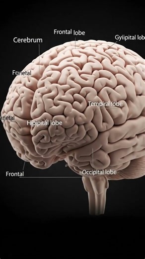Cerebrum Brain Anatomy (3D View)