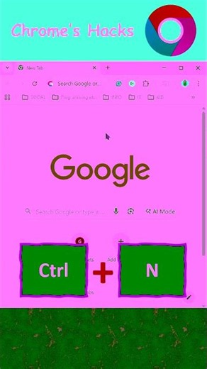 Shortcut Keys to Open a New Window in Chrome Browser