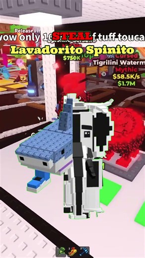 i got lavadorito spinito in new update in steal a brainrot admin abuse! #stealabrainot #roblox