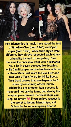 Cher & Cyndi Lauper's Timeless Friendship | Two Music Legends Who Chose Respect Over Rivalry
