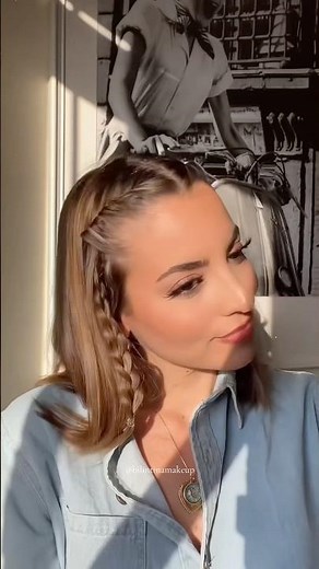 easy hairstyle to keep your hair out of your face ✨ #hairstyle #hairtutorial