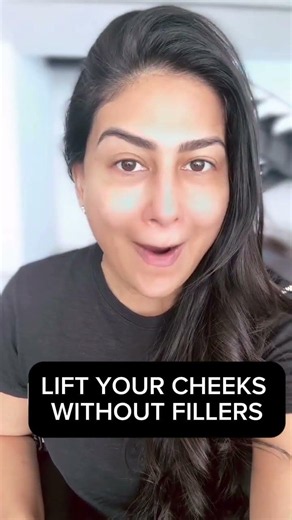 Lift Your Cheeks Without Fillers! 👀#faceyoga #face massage #shorts