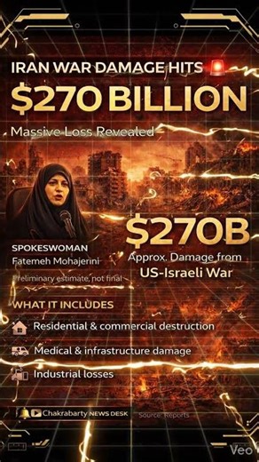Iran War Damage Hits $270 Billion 🚨 Massive Loss Revealed #shorts
