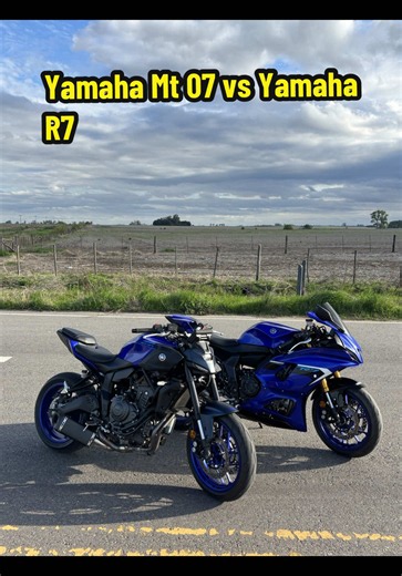 ¿Yamaha Mt-07 o Yamaha R7? ¿Cuál es mejor?✊🏼🏁🔝💙 #yamaha #yamahamt07 #yamahar7 #r7 #mt07