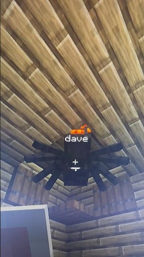 there’s a Spider on my ceiling and I’m naming him Dave 🤣 #minecraft #memes #funny #shorts