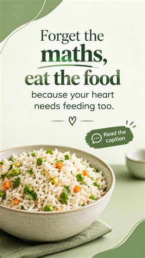 Not every meal needs to come with a calorie count. 🍚✨
