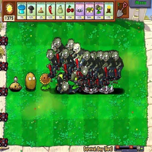 Potato + Pea + Sunflower + Gatling Vs Pogo Zombie 🌀 Crazy Defense Challenge #pvz #plantsvszombies