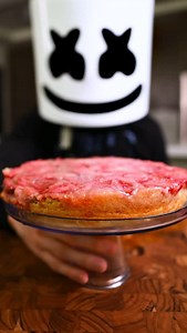 95K views · 1.7K reactions | Strawberry Upside Down Cake #dessert #cake #slowmotion | Cooking With Marshmello | Facebook