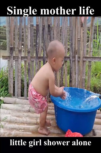 little girl showers alone #yennhi #singlemomlife | Single Mother Life