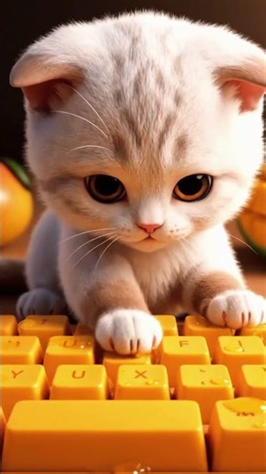 [ASMR] Neko goes wild on a gummy keyboard 🍓🥝 #neko #kitten #asmr #ASMR #shorts