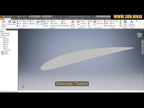 ✅ Autodesk Inventor Tutorial - Import Points from Excel - NACA 4412