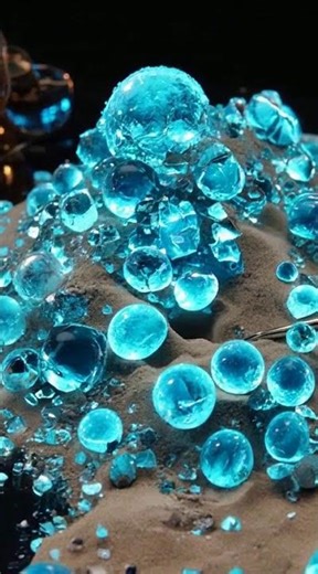 ASMR Relaxation: Neon clay planets being cracked