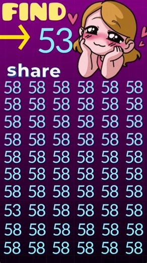 🔎 Can You Find 53 in 5 Seconds? Only Geniuses Pass