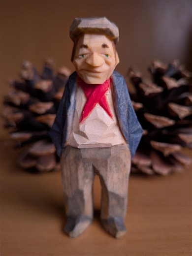 Wood Carving Folk Art Figurine - Etsy