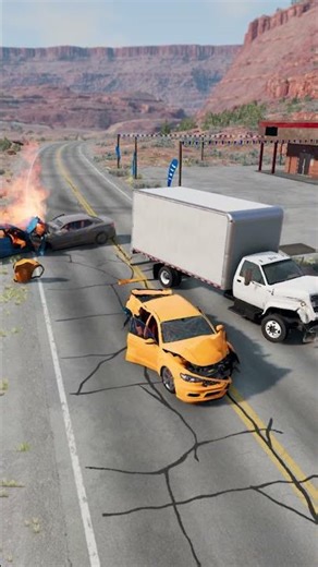 Realistic Highway Car Crashes #1 - BeamNG.drive #beamngdrive #beamng #car #cars