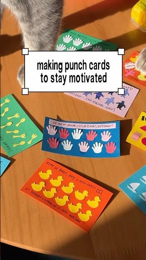 making punch cards to stay motivated (making art everyday episode 4)