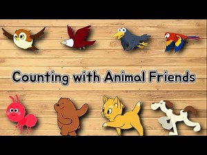 Counting with Animal Friends | 1 2 3 meow, woof | Animal sounds for kids #cocomomokidstv