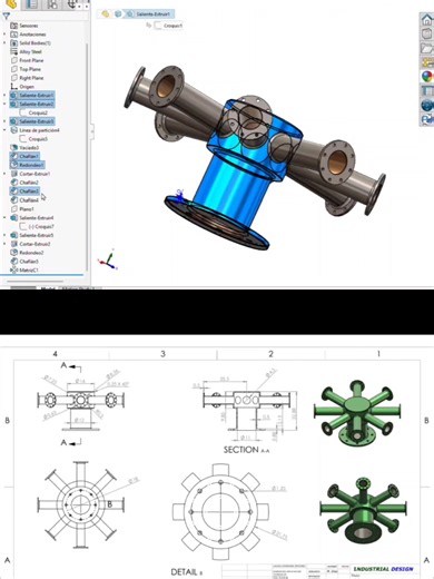 SolidWorks 2025 Ejercicio tutorial #SolidWorks #caddesign #solidworkstutorial #solidworks2025 #solidworks