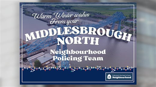 1.9K views | Season’s Greetings! Our officers are working around the clock over the festive period to help keep you safe and to protect your community.  We will be in your neighbourhoods throughout the festive season, patrolling the streets and looking after you in town centres. If you see us, please come and say hello! | Middlesbrough Police | Facebook