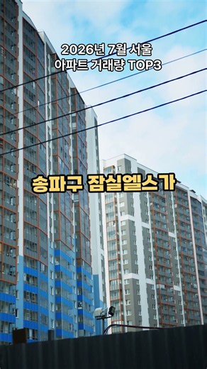 July 2026 Seoul Apartment Sales TOP 3 | Jamsil Jugong Complex 5 & Mimi-Sam Tie for 1st with 22 Tr...