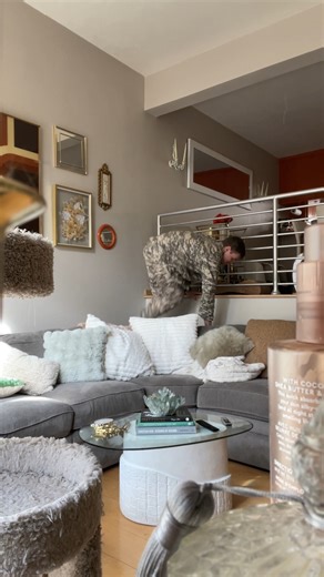 Surprise homecoming caught on hidden cam ❤️ #comedy #couple #funny #military #viralvideoシ Soldier comes home early and hides behind the couch to prank his wife before surprising her he's home! | Blake M