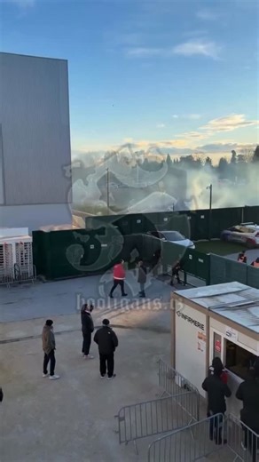 @hooliganscz_official | 14.02.2026🇫🇷 Riots outside the stadium between Nîmes ultras and a mixed group of Toulon/Paris ultras. 1312 intervened and used tear gas to... | Instagram