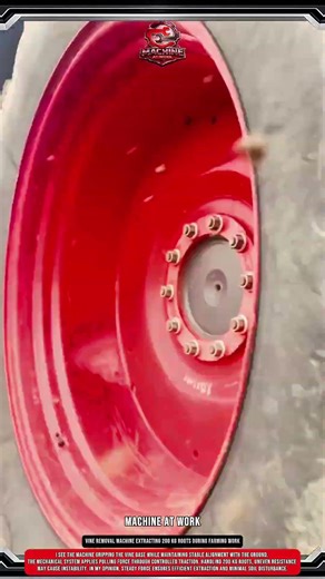 Vine Removal Machine Extracting 200 kg Roots During Farming Work