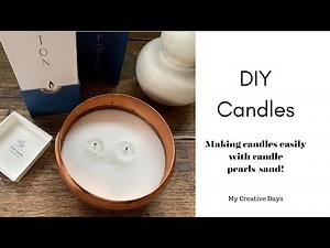 DIY Candles with Foton Candlle Pearls/Sand