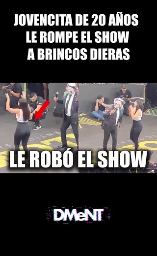 Jovencita de 20 años le rompe el show a Brincos Dieras