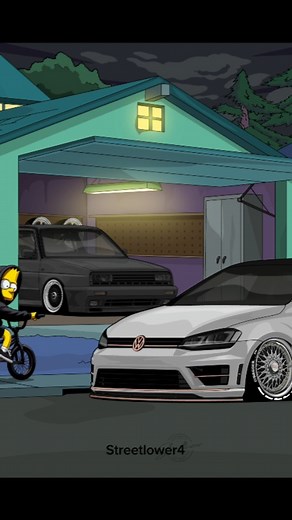 Francisco Manuel Segura Rodriguez on Instagram: "🌃 🚗 VW GOLF RALLYE & MK7R 🔑@bagged__7r 🎨Ilustracion: @streetlower4 Do you want an illustration of your car? DM 📩 Not free #camber #lowered #stance #simpsons #ilustracion #diseño #designer #navidad #dibujo #artist #lowcar #illest #lowrider #garage #thesimpsons #vw #grafico #diseñografico #bagged #rat #rust #fatlow #mk2rallye #airbag #caranimation #golf7 #designer #mk7r"