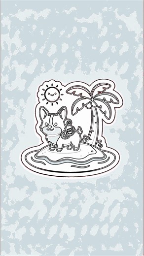 Easy Corgi Island Drawing Tutorial for Beginners with Chillify