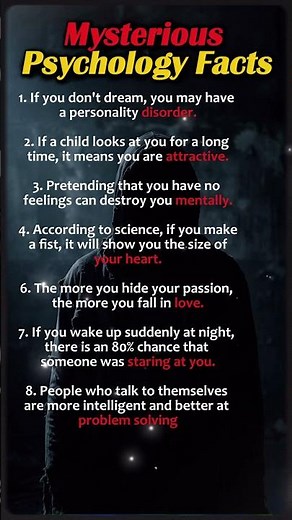 Mysterious Psychology Facts About Dreams, Attraction & the Human Mind 🧠 #psychologyfacts