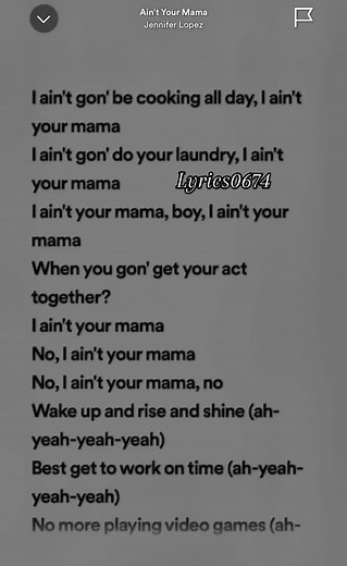 Ain’t Your Mama (speed up version Jennifer Lopez) fullsong lyrics #lyrics0674 #lyriicsx #music #lyrics