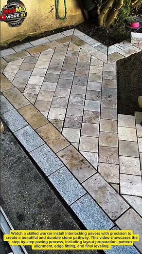 Satisfying Interlocking Paver Installation Skills | Perfect Stone Pathway Build
