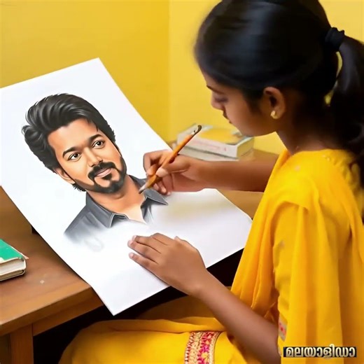 Thalapathy Vijay Hyper-Realistic Portrait Drawing! 🎨 | Amazing Fan Art 👑